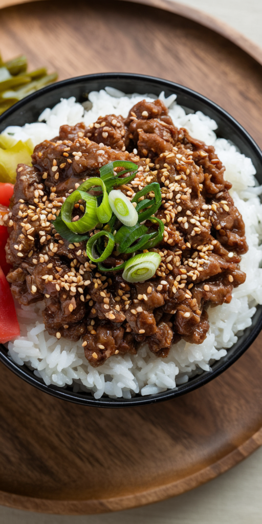 Korean Ground Beef Bowl Recipe