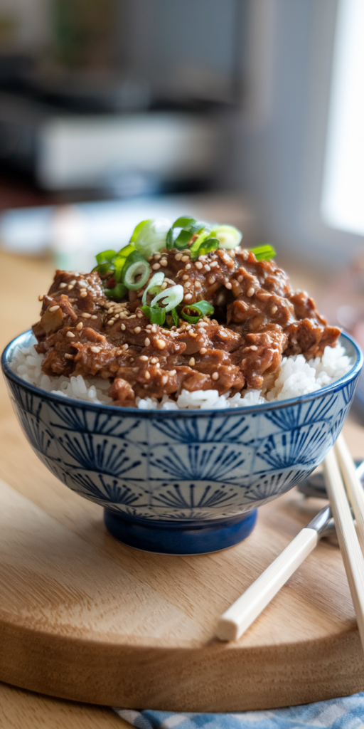 Korean Ground Beef Bowl Recipe