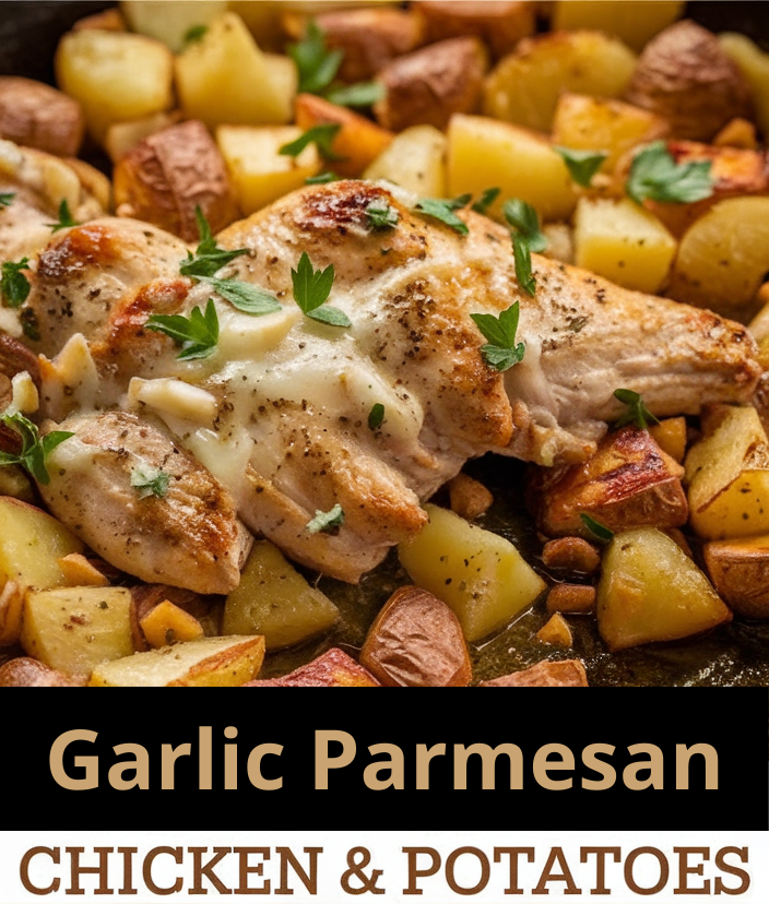 Garlic Parmesan Chicken & potatoes