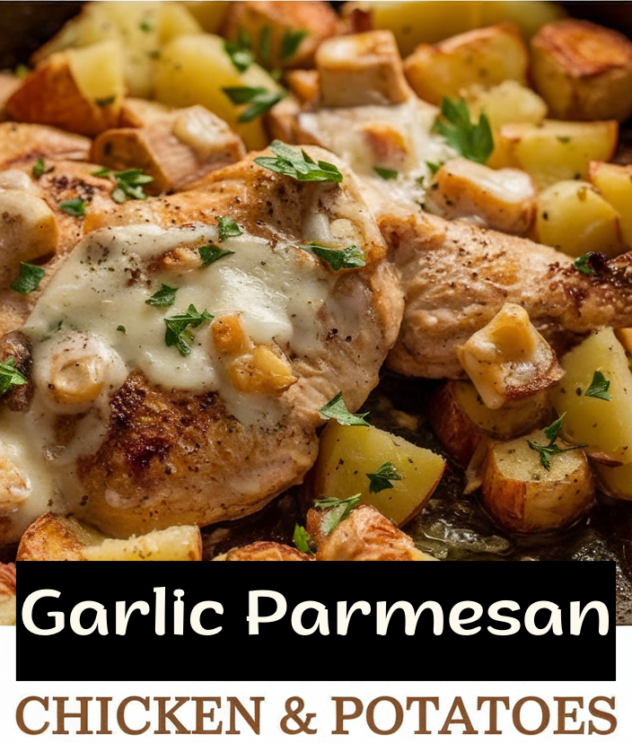 Garlic Parmesan Chicken & potatoes