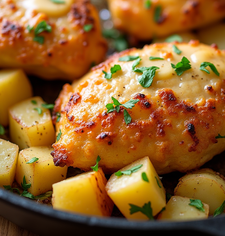 Garlic Parmesan Chicken and Potatoes 