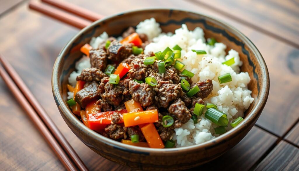 Korean Ground Beef Bowl Recipe