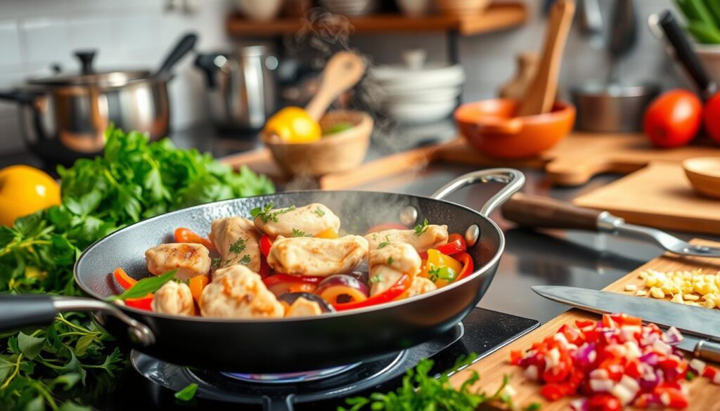  Healthy Chicken and Veggies Skillet