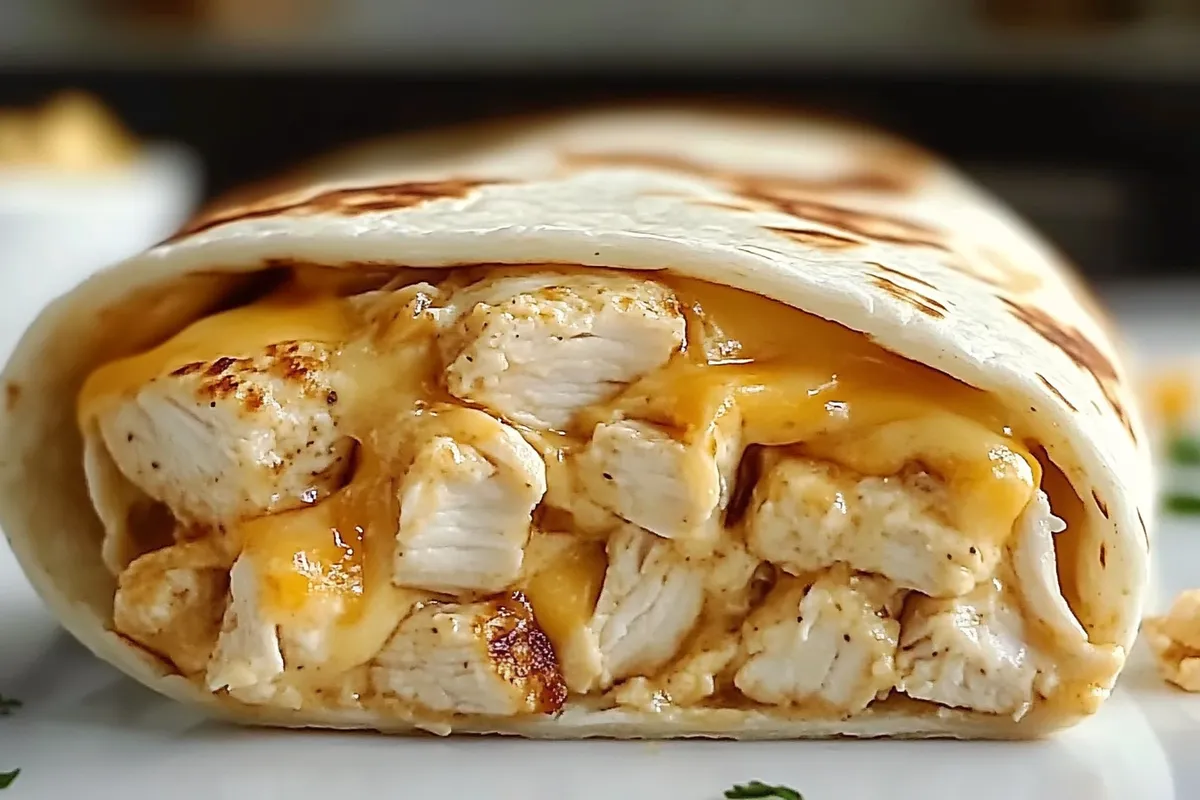 Cheesy Chicken Wrap Recipe