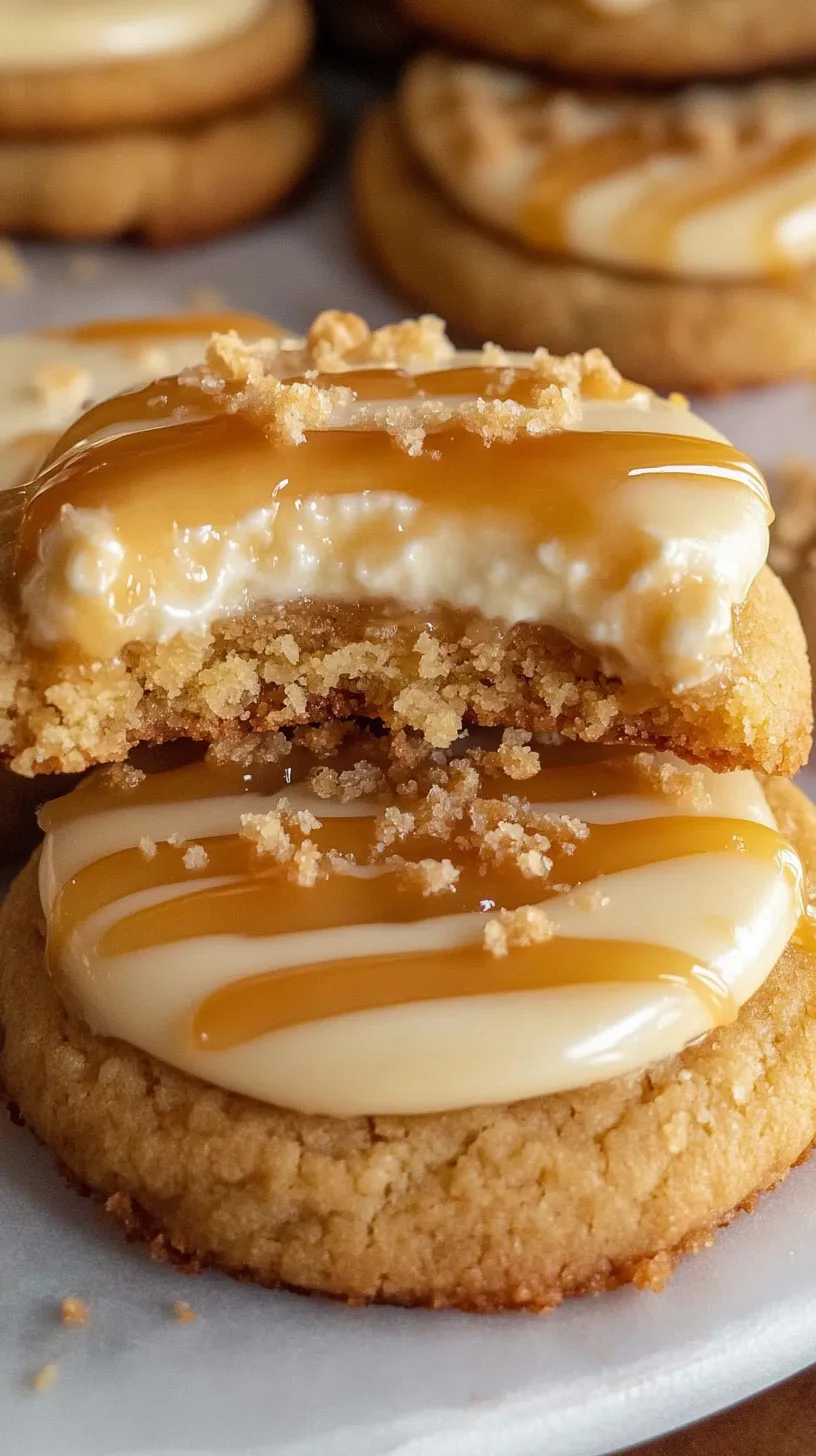 Copycat Crumbl Salted Caramel Cheesecake Cookies