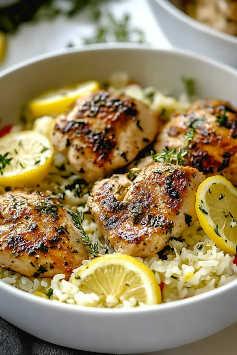 Greek Chicken and Lemon Rice