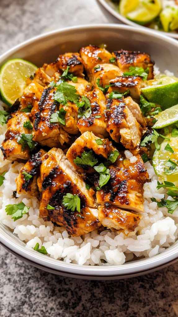 Honey Chipotle Chicken Rice Bowls