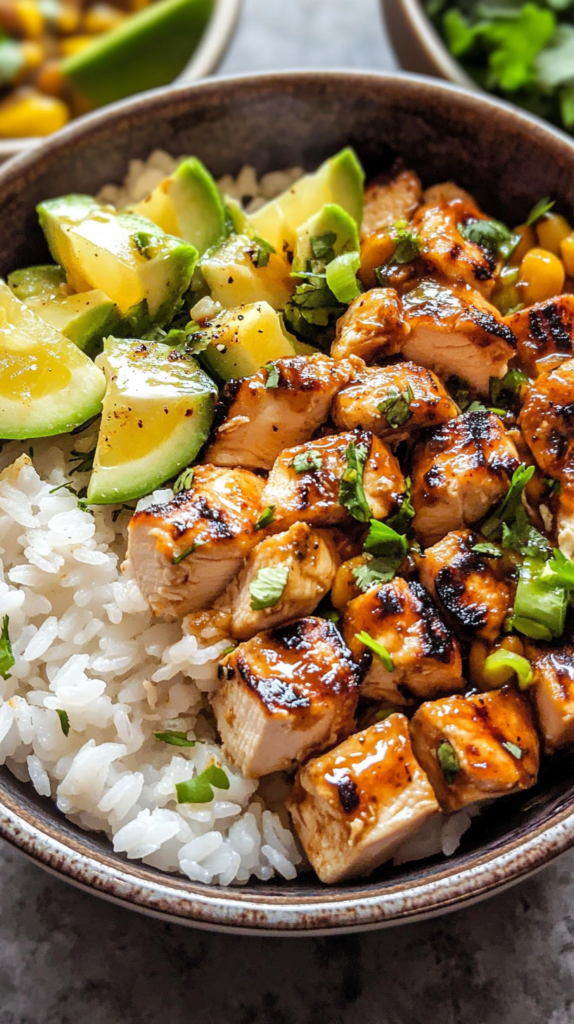 Honey Chipotle Chicken Rice Bowls