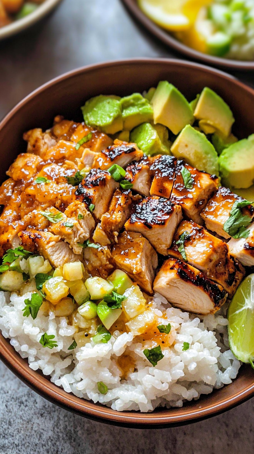 Honey Chipotle Chicken Rice Bowls