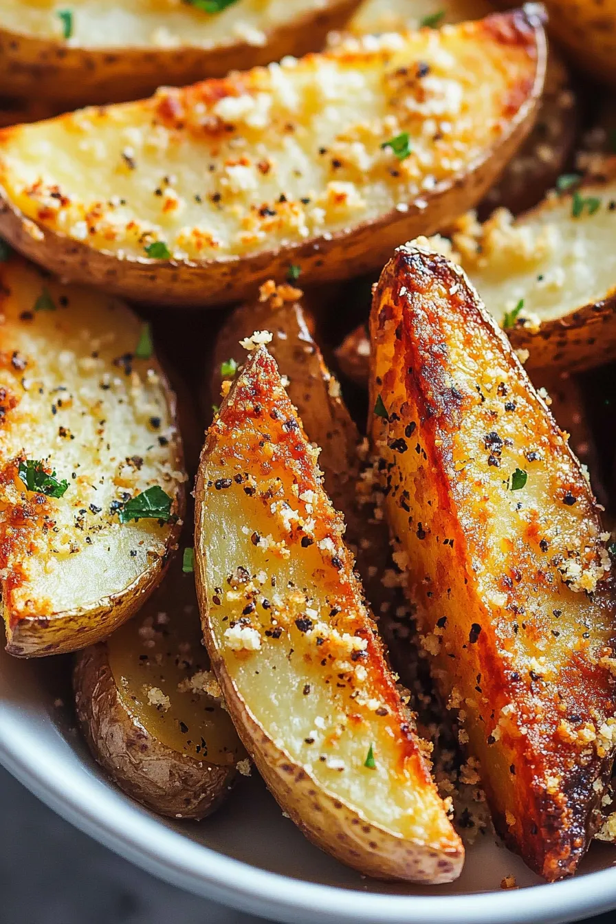 Garlic Parmesan Potato Wedges