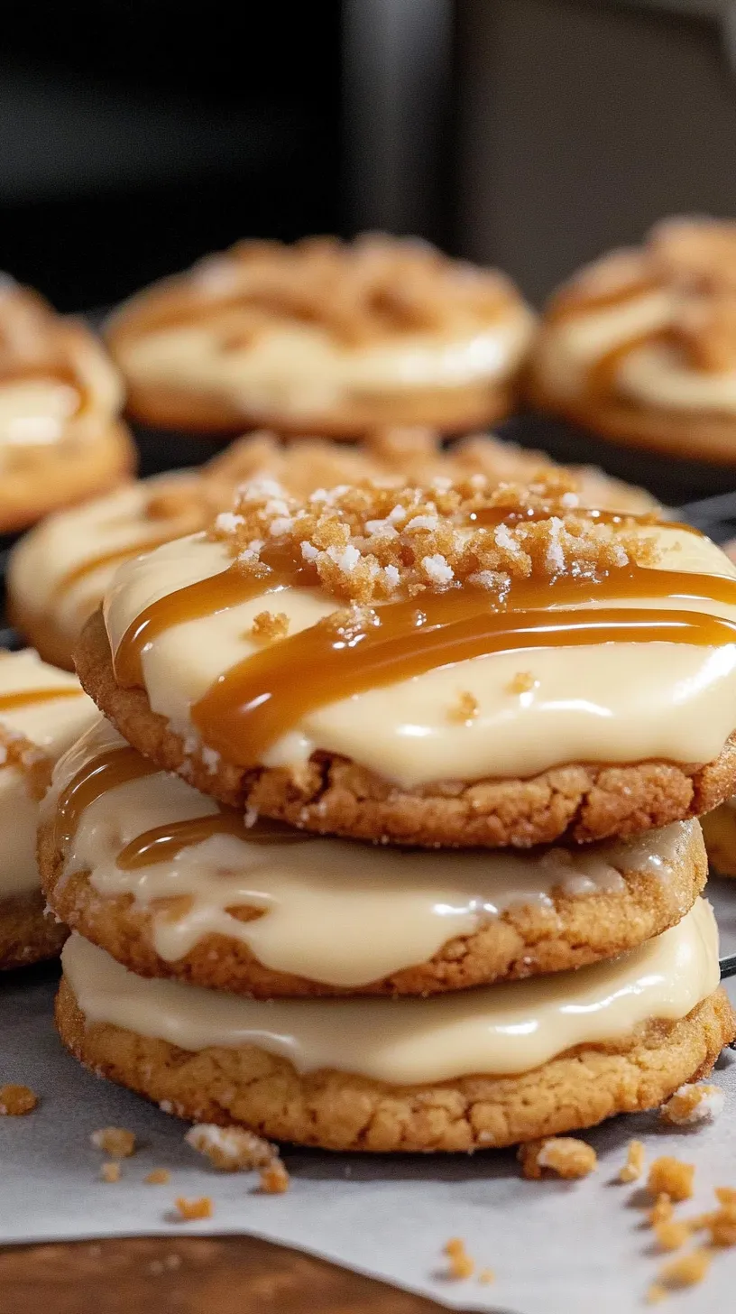 Copycat Crumbl Salted Caramel Cheesecake Cookies