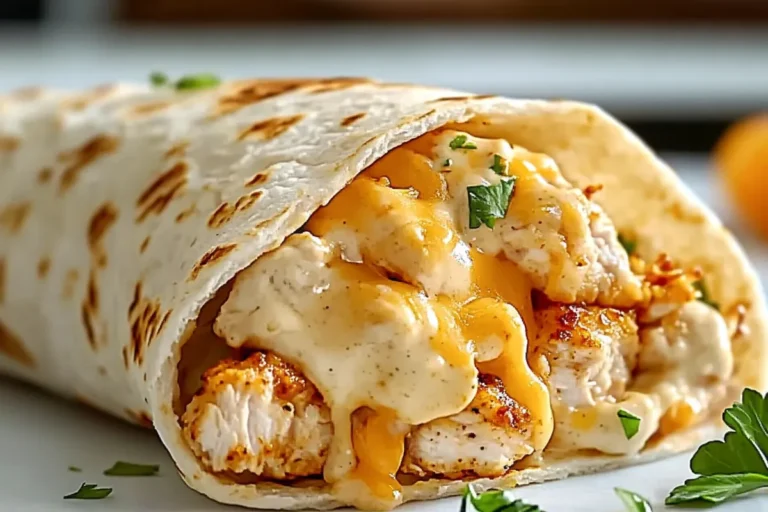 Cheesy Chicken Wrap Recipe