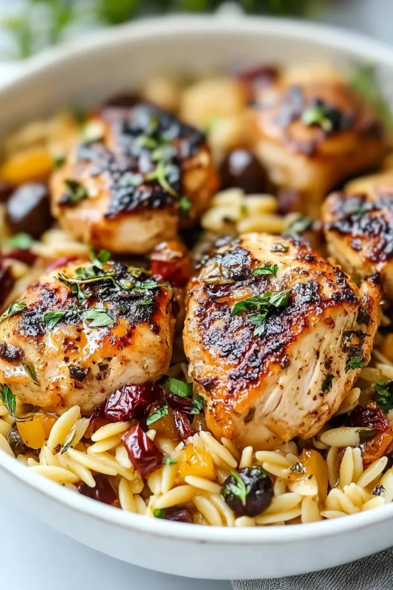 Mediterranean Chicken and Orzo